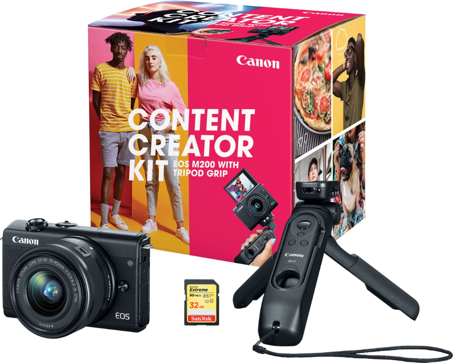 Arbitrage Kostuums Ook Canon EOS M200 Mirrorless Camera with EF-M 15-45mm Lens Content Creator Kit  Black 3699C043 - Best Buy