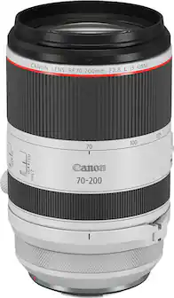 Front. Canon - RF70-200mm F2.8L IS USM Telephoto Zoom Lens for EOS R-Series Cameras - White.