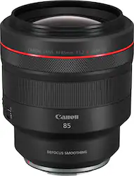 Canon - RF85mm F1.2 L USM DS Mid-Telephoto Prime Lens for EOS R-Series Cameras - Black - Front_Zoom