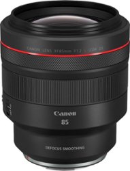 Canon - RF85mm F1.2 L USM DS Mid-Telephoto Prime Lens for EOS R-Series Cameras - Black - Front_Zoom