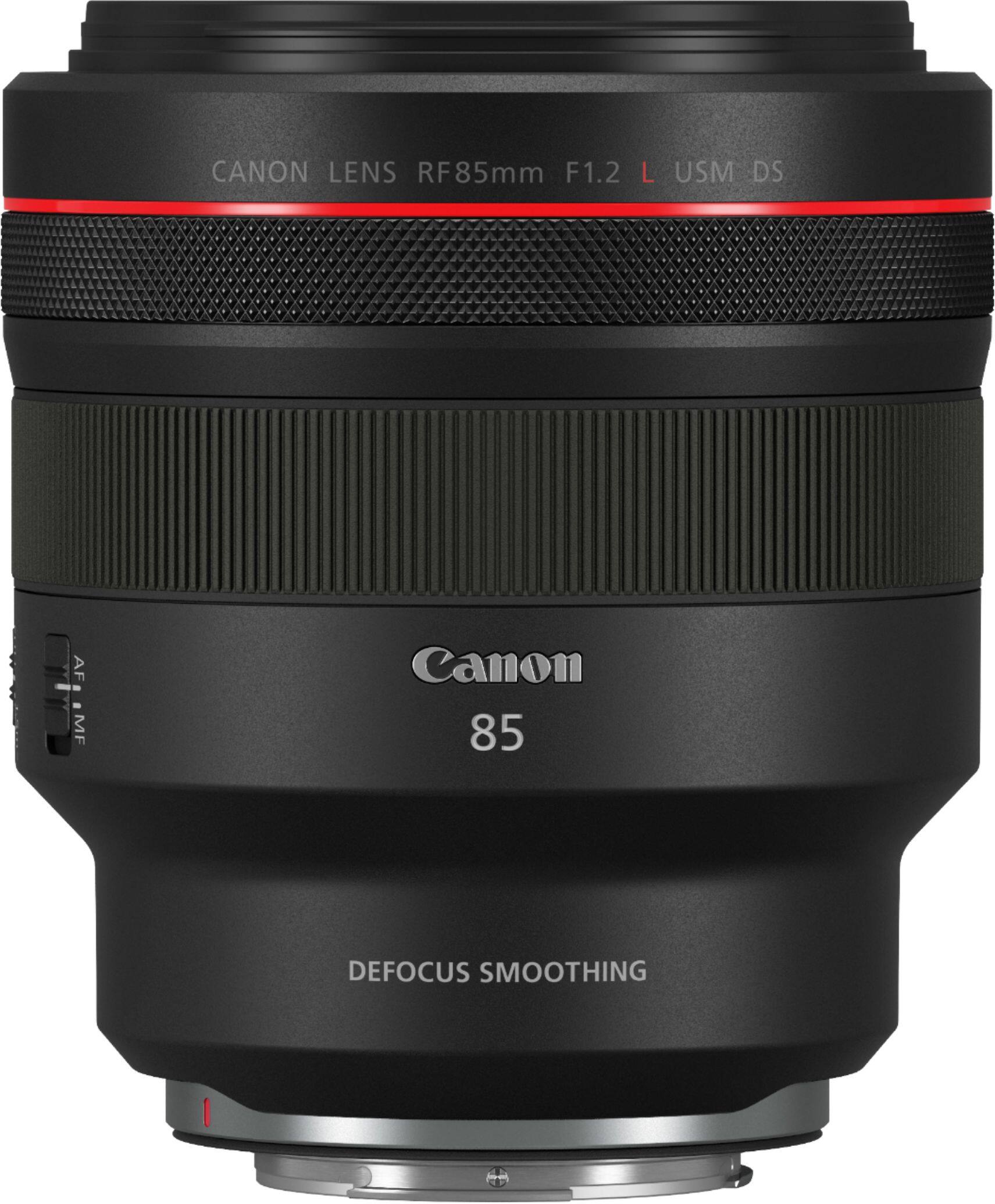 Alt View 12. Canon - RF85mm F1.2 L USM DS Mid-Telephoto Prime Lens for EOS R-Series Cameras - Black.