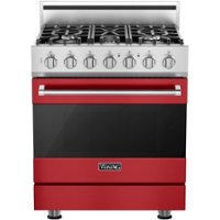 Viking - 3 Series 4.0 Cu. Ft. Freestanding Gas Convection Range with Self-Cleaning - San Marzano Red - Front_Zoom