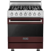 Viking - 3 Series 4.0 Cu. Ft. Freestanding Gas Convection Range with Self-Cleaning - Kalamata Red - Front_Zoom