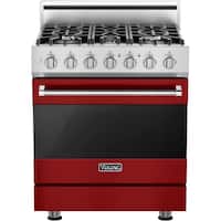 Viking - 3 Series 4.0 Cu. Ft. Freestanding Gas Convection Range with Self-Cleaning - Reduction Red - Front_Zoom