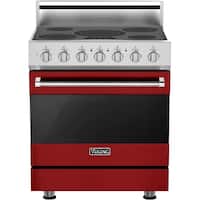 Viking - 3 Series 4.7 Cu. Ft. Freestanding Electric True Convection Range with Self-Cleaning - Reduction Red - Front_Zoom