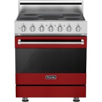 Viking - 3 Series 4.7 Cu. Ft. Freestanding Electric True Convection Range with Self-Cleaning - Kalamata Red - Front_Zoom