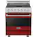 Front. Viking - 3 Series 4.7 Cu. Ft. Freestanding Electric True Convection Range with Self-Cleaning - Kalamata Red.