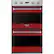 Front. Viking - 3 Series 30" Built-In Double Electric Convection Wall Oven - Reduction Red.