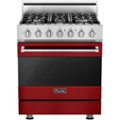 Viking - 3 Series 4.7 Cu. Ft. Self-Cleaning Freestanding Dual Fuel Convection Range - Reduction Red