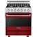 Front. Viking - 3 Series 4.7 Cu. Ft. Self-Cleaning Freestanding Dual Fuel Convection Range - Reduction Red.