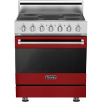 Viking - 3 Series 4.7 Cu. Ft. Freestanding Electric True Convection Range with Self-Cleaning - San marzano red - Front_Zoom