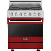 Viking - 3 Series 4.7 Cu. Ft. Freestanding Electric True Convection Range with Self-Cleaning - San Marzano Red - Front_Zoom