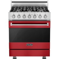 Viking - 3 Series 4.7 Cu. Ft. Self-Cleaning Freestanding Dual Fuel LP Gas Convection Range - San Marzano Red - Front_Zoom