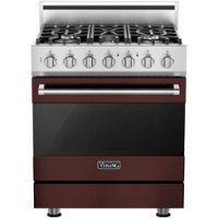 Viking - 3 Series 4.7 Cu. Ft. Freestanding Dual Fuel LP Gas True Convection Range with Self-Cleaning - Kalamata Red - Front_Zoom