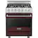 Front. Viking - 3 Series 4.7 Cu. Ft. Self-Cleaning Freestanding Dual Fuel LP Gas Convection Range - Kalamata Red.