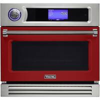 Viking - Professional 7 Series TurboChef 30" Built-In Single Electric Convection Oven - San Marzano Red - Front_Zoom