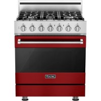 Viking - 3 Series 4.7 Cu. Ft. Self-Cleaning Freestanding Dual Fuel LP Gas Convection Range - Reduction Red - Front_Zoom
