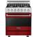 Front. Viking - 3 Series 4.7 Cu. Ft. Self-Cleaning Freestanding Dual Fuel LP Gas Convection Range - Reduction Red.