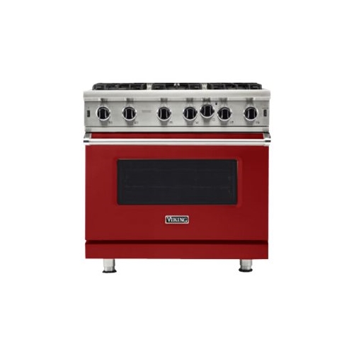 Viking – Professional 5 Series 5.1 Cu. Ft. Freestanding Gas Convection Range – Reduction Red