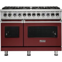 Viking - Professional 5 Series 7.3 Cu. Ft. Freestanding Double Oven Dual Fuel LP Gas Convection Range with Self-Cleaning - Reduction red - Front_Zoom