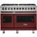 Front. Viking - 5-Series Dual Fuel Self-Clean 48"W Sealed Burner Range - Reduction Red.