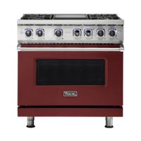 Viking - Professional 7 Series 5.1 Cu. Ft. Freestanding LP Gas Convection Range - Reduction red - Front_Zoom