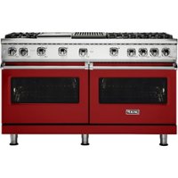Viking - Professional 5 Series Freestanding Double Oven Gas Convection Range - Reduction Red - Front_Zoom