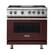 Front. Viking - Freestanding 7 Series Dual Fuel Self-Clean 36"W Range - Kalamata Red.