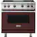 Front. Viking - Professional 5 Series 5.1 Cu. Ft. Freestanding LP Gas Convection Range - Kalamata Red.