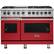 Front. Viking - VGR Freestanding 7-Series Gas 48"W Range - San Marzano Red.
