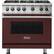 Front. Viking - Professional 5 Series 5.1 Cu. Ft. Freestanding Gas Convection Range - Kalamata Red.