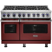 Viking - Professional 7 Series Freestanding Double Oven Dual Fuel Convection Range with Self-Cleaning - Reduction red - Front_Zoom