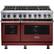 Front. Viking - 48"W 7-Series Dual Fuel Self-Clean Range-8 Burners - Reduction Red.