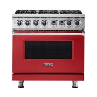Viking - Professional 7 Series 5.1 Cu. Ft. Freestanding LP Gas Convection Range - San Marzano Red - Front_Zoom