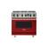 Front. Viking - Professional 5 Series 5.1 Cu. Ft. Freestanding LP Gas Convection Range - Reduction Red.