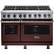 Front. Viking - 48"W 7-Series Dual Fuel Self-Clean Range-8 Burners - Kalamata Red.