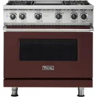 Viking - Professional 5 Series 5.1 Cu. Ft. Freestanding Gas Convection Range - Kalamata Red - Front_Zoom