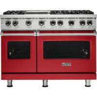 Viking - Professional 5 Series Freestanding Double Oven Gas Convection Range - San Marzano Red - Front_Zoom