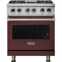 Viking - Professional 5 Series 4.7 Cu. Ft. Freestanding Dual Fuel True Convection Range with Self-Cleaning - Kalamata Red - Front_Zoom