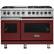 Front. Viking - 48"W 7-Series Dual Fuel Self-Clean Range-6 Burners + Griddle - Reduction Red.