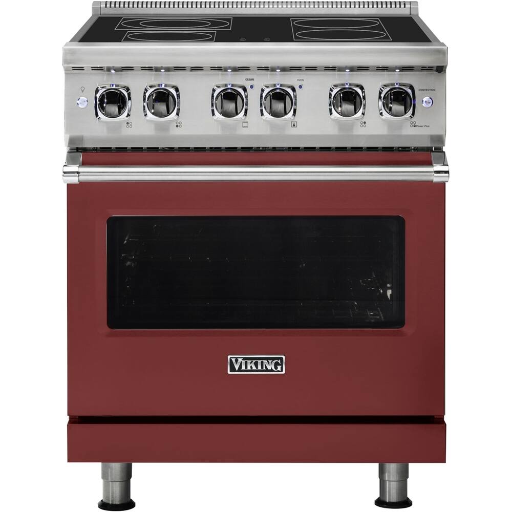 Front. Viking - Freestanding 7 Series Dual Fuel Self-Clean 36"W Range - Reduction Red.