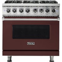 Viking - Professional 5 Series 5.6 Cu. Ft. Freestanding Dual Fuel LP Gas True Convection Range with Self-Cleaning - Kalamata Red - Front_Zoom