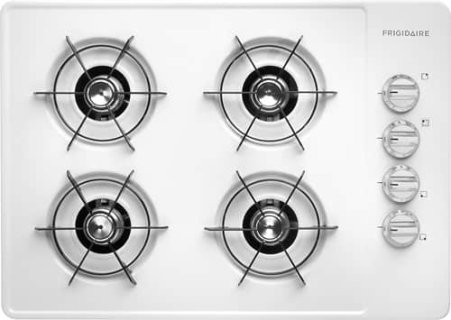 Frigidaire - 30" Built-In Gas Cooktop - White - Larger Front