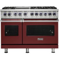 Viking - Professional 7 Series 6.1 Cu. Ft. Freestanding Double Oven LP Gas Convection Range - Reduction red - Front_Zoom