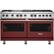 Front. Viking - 5-Series Dual Fuel Self-Clean 60"W Sealed Burner Range - Reduction Red.