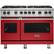 Front. Viking - Professional 5 Series Freestanding Double Oven Gas Convection Range - San Marzano Red.