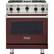 Front. Viking - Professional 5 Series 4.0 Cu. Ft. Freestanding Gas Convection Range - Kalamata Red.