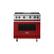 Front. Viking - Professional 5 Series 5.1 Cu. Ft. Freestanding LP Gas Convection Range - Reduction Red.