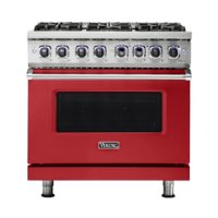 Viking - Professional 7 Series 5.1 Cu. Ft. Freestanding Gas Convection Range - San marzano red - Front_Zoom