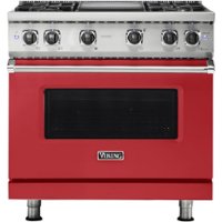Viking - Professional 5 Series 5.1 Cu. Ft. Freestanding LP Gas Convection Range - San Marzano Red - Front_Zoom